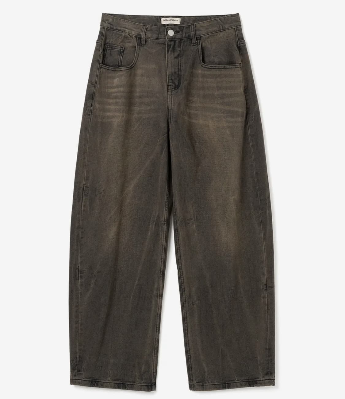 밀로아카이브 리플렉트 커브드 팬츠 워시드브라운 상품이미지1