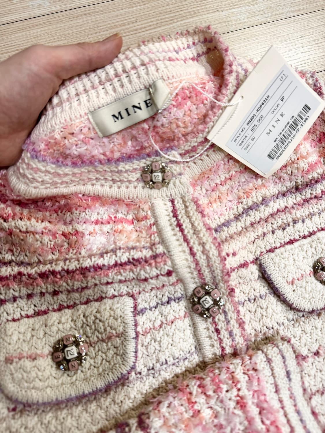 Free 사이즈 텍달린 새상품 마인 정가83만 원피스 겸 니트 가디건 상품이미지7