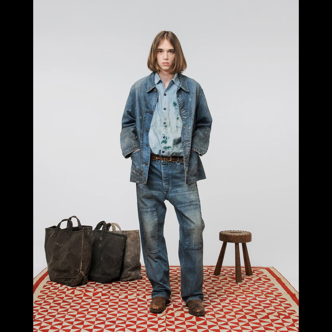 바우와우 마이너스 리페어 데님 워크팬츠 XL사이즈 bowwow 상품이미지2