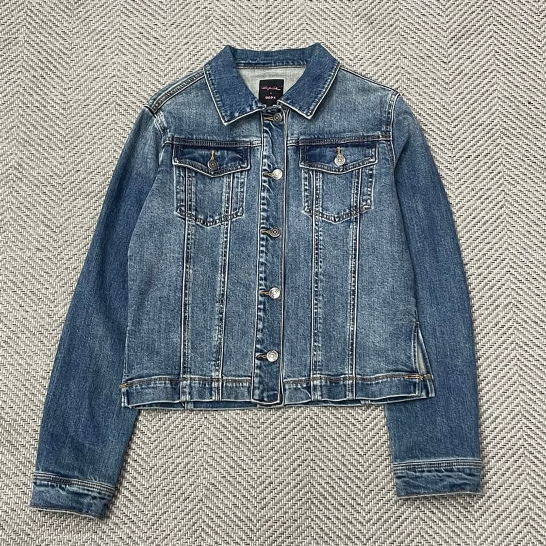 GGPX 투포켓 스팽글 데님 자켓 v0082 상품이미지1