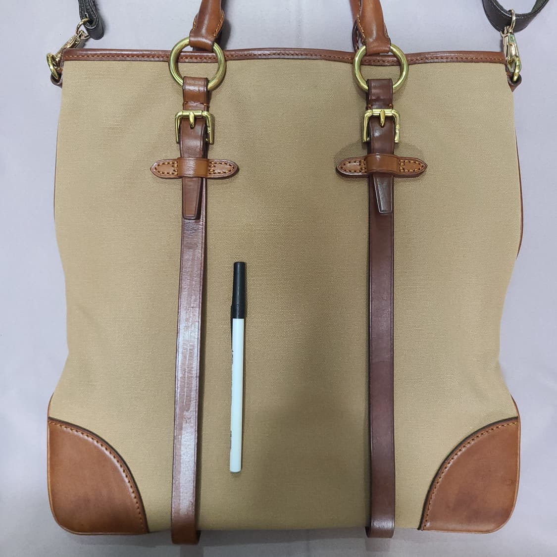 폴로 랄프로렌 빈티지 캔버스 레더(가죽) 토트백 크로스백 가방 상품이미지5