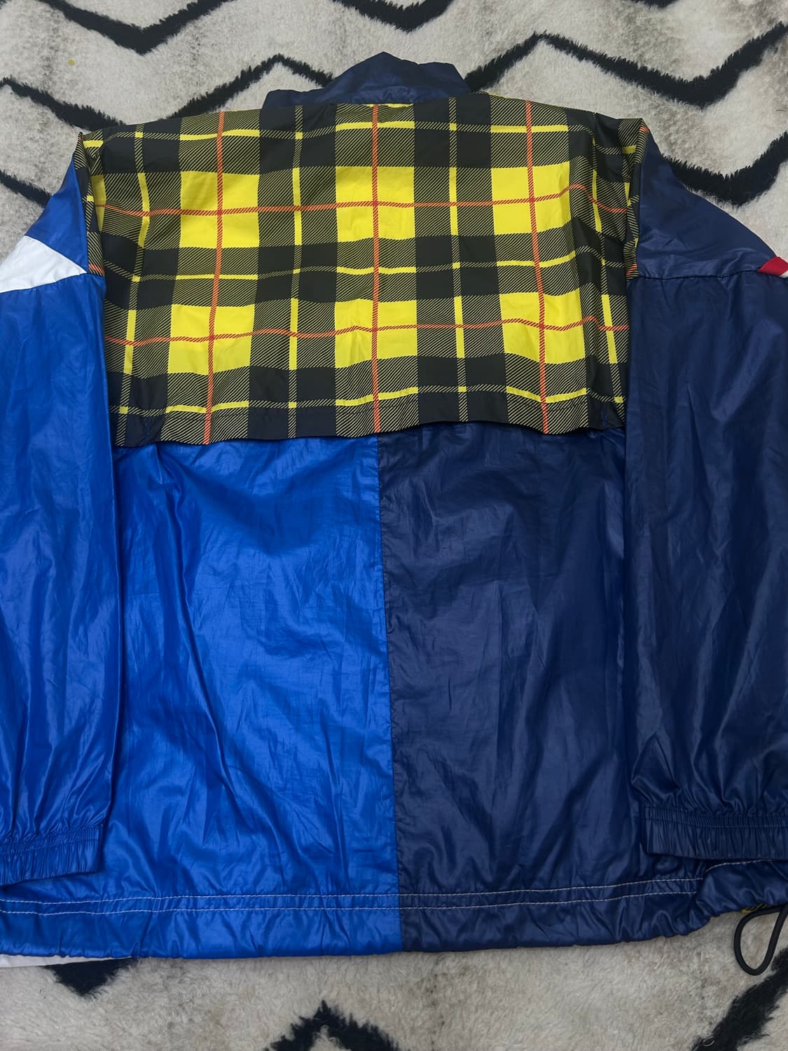 [L]나이키NSW 우븐 체크 멀티컬러 오버핏 바람막이 상품이미지4