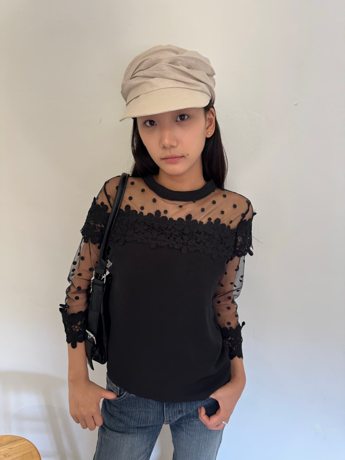 Crochet see-through top  상품이미지2