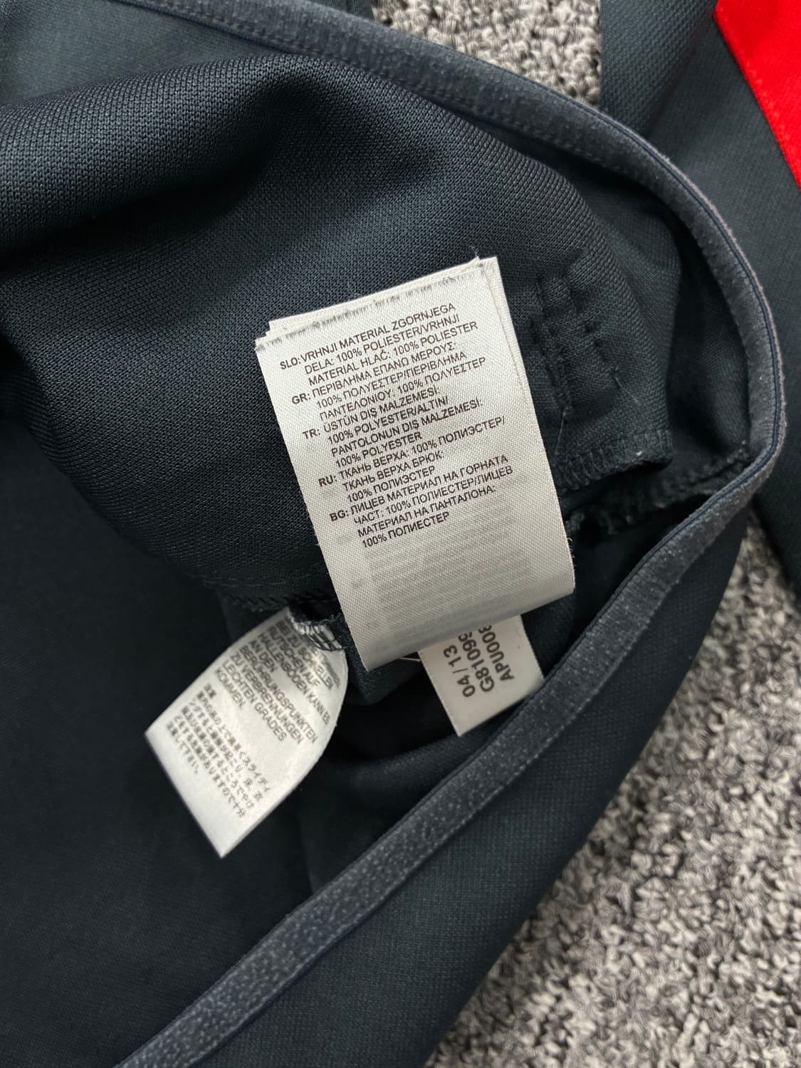 아디다스 레드 차콜 트랙탑 져지 M 상품이미지7