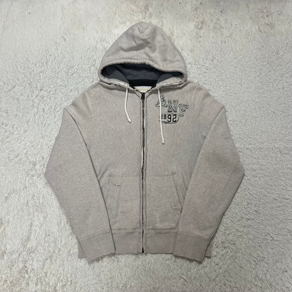 Abercrombie melange grey zip-up hoodie 상품이미지4