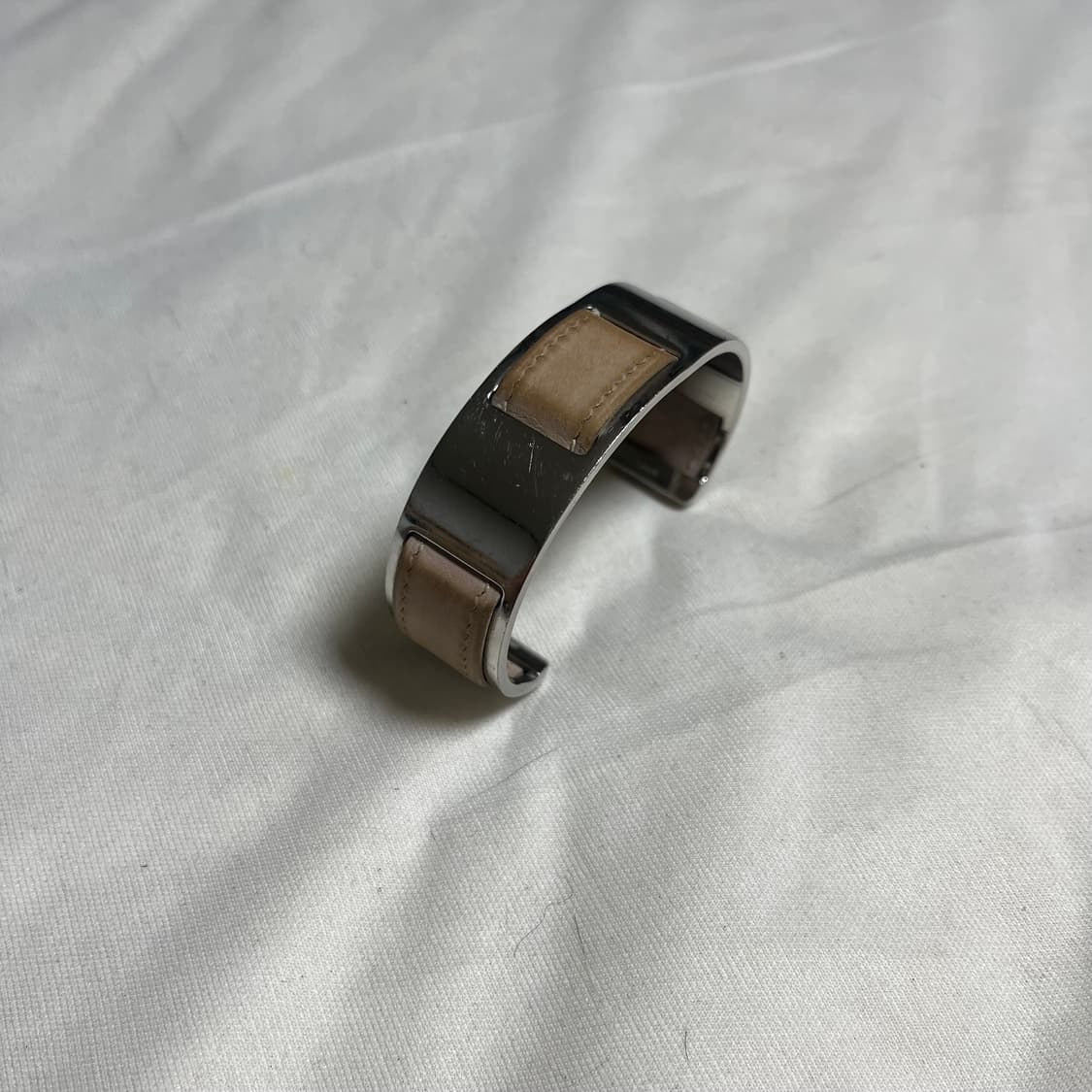 에르메스 by 마틴 마르지엘라 크롬 플레이트 레더 커프 뱅글 상품이미지1