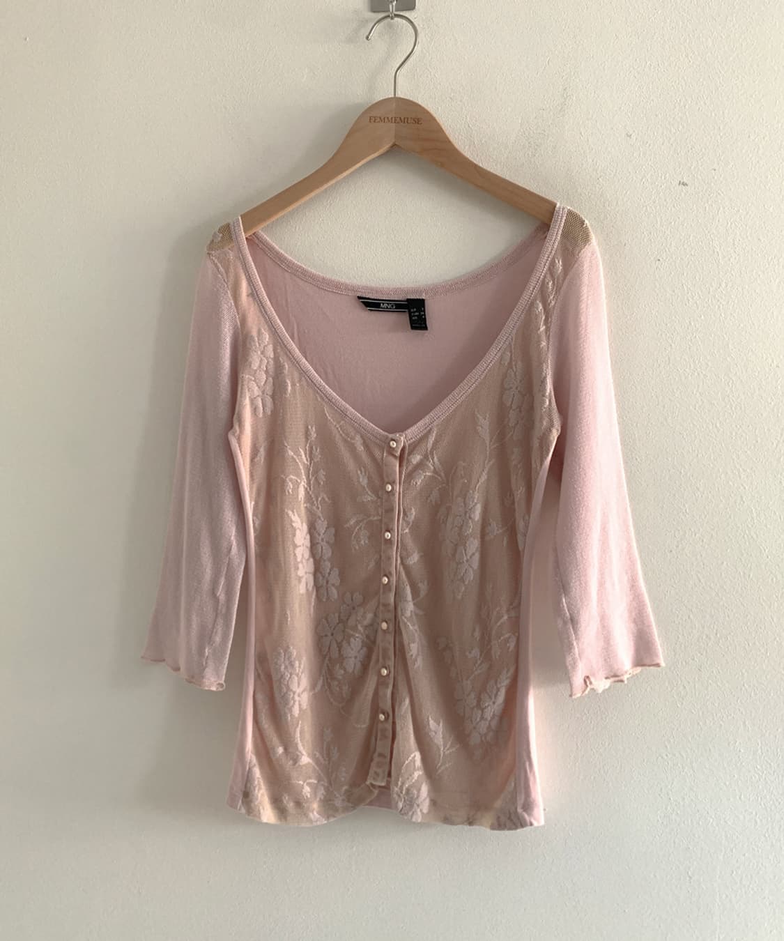 (Vintage)lace embroidery 2way cardigan 상품이미지1