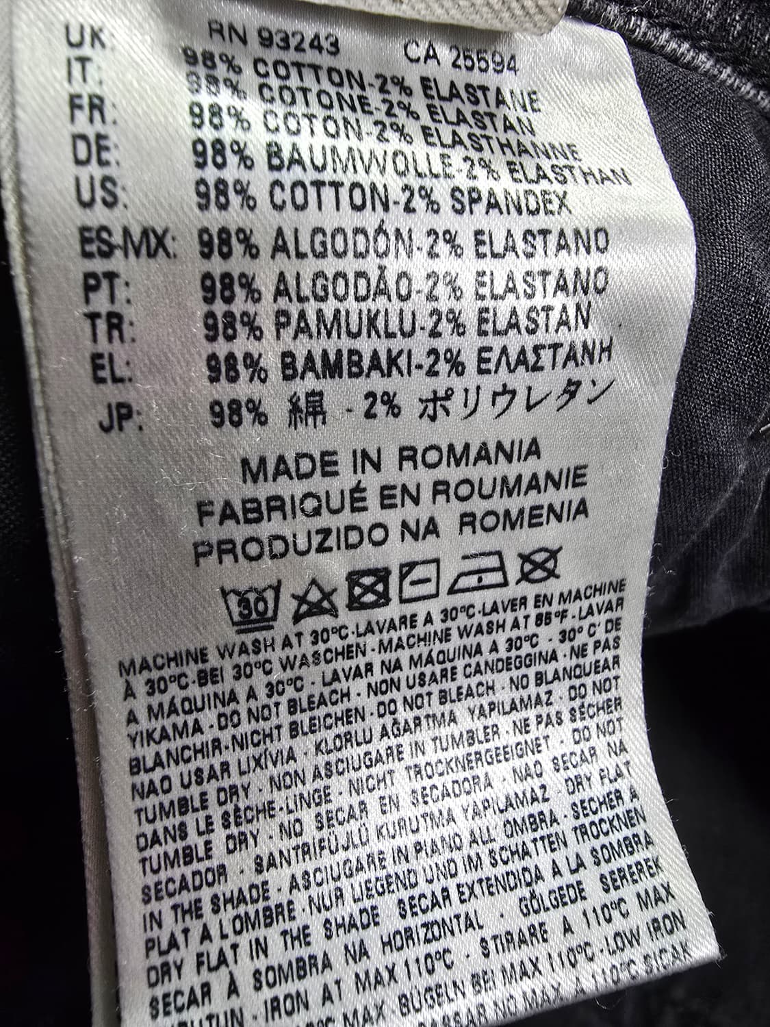 디젤 블랙 데님 청바지 (1730) 상품이미지6