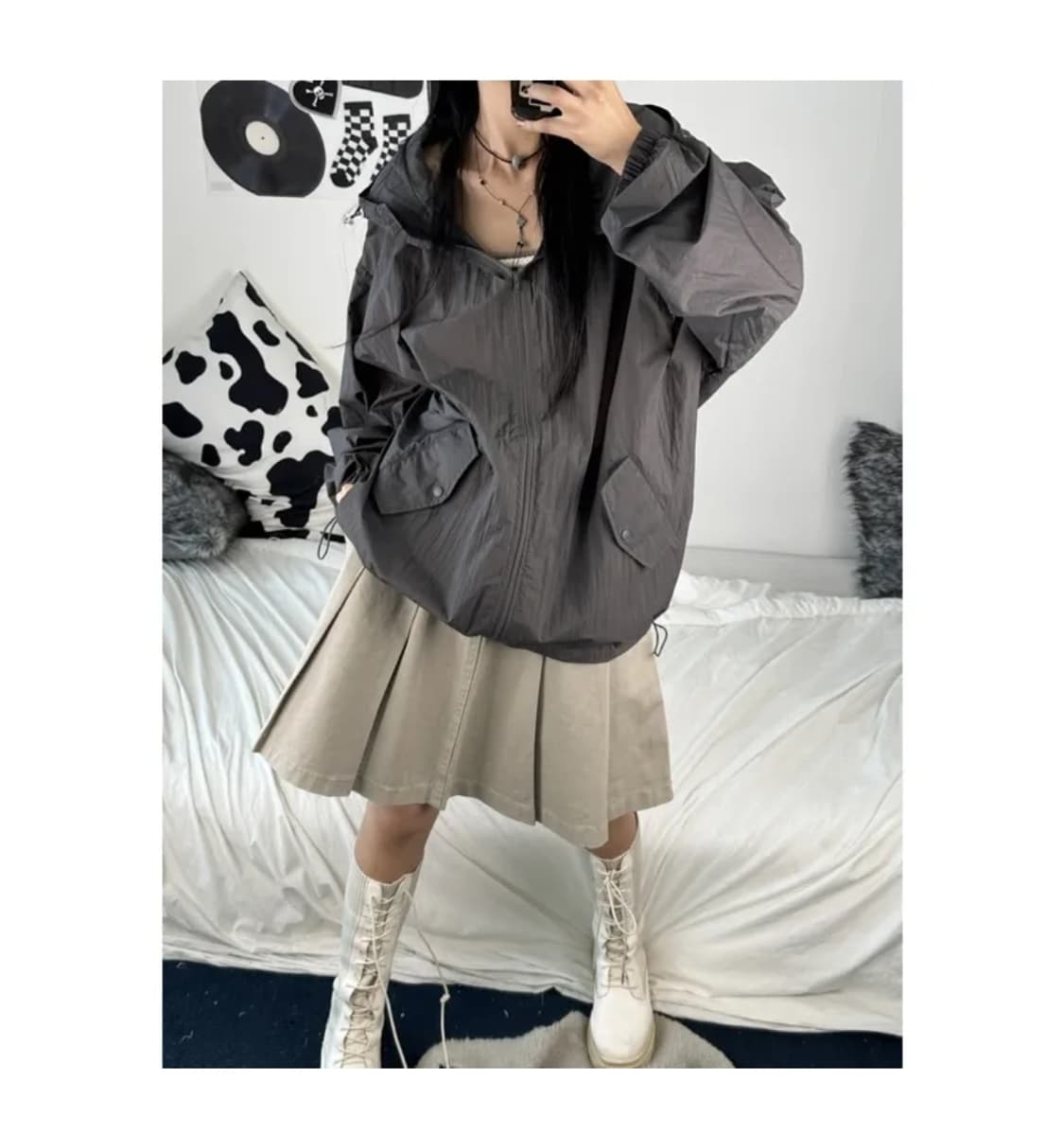 키미스 OOTJ 플리츠 스커트 베이지 새상품 상품이미지1