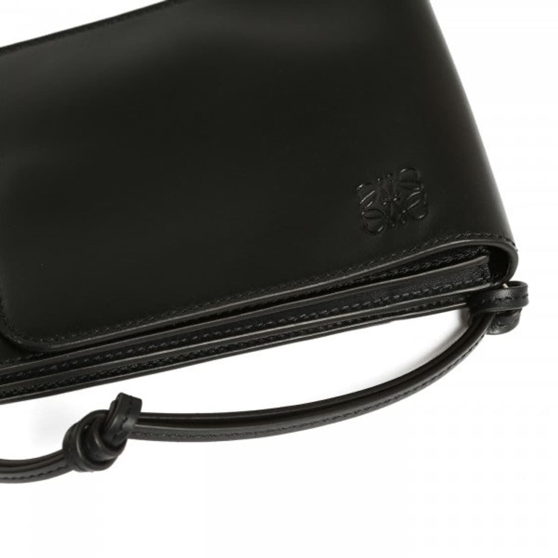 로에베 거싯 아나그램 미니 레더 크로스백 (블랙) 상품이미지4