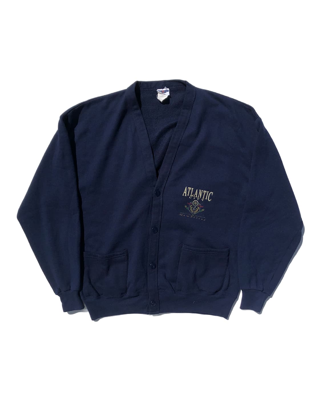 빈티지 구제 네이비 브이넥 가디건 상품이미지1