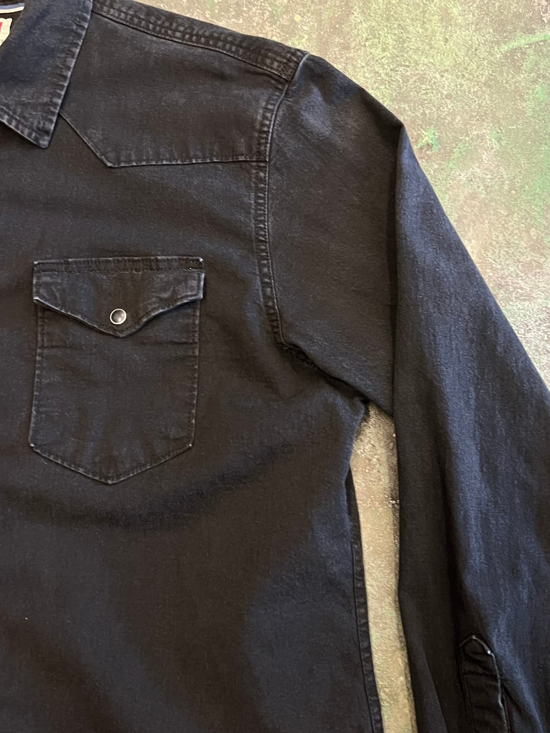 [L] Wrangler 블랙 웨스턴 스냅버튼 랭글러 셔츠 상품이미지2