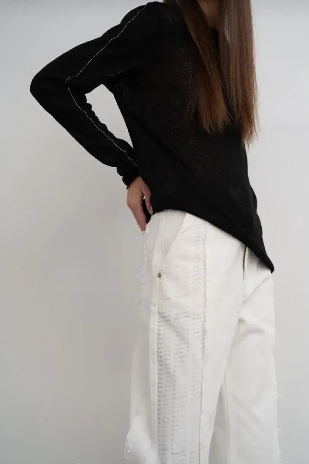 Matin Kim 마뗑킴 커브 디테일 데님팬츠 상품이미지1