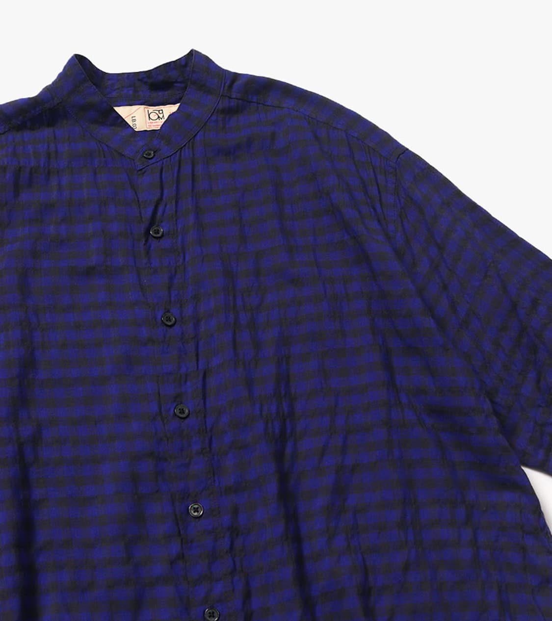 NANO UNIVERSE - BAND COLLAR CHECK SHIRT 상품이미지4
