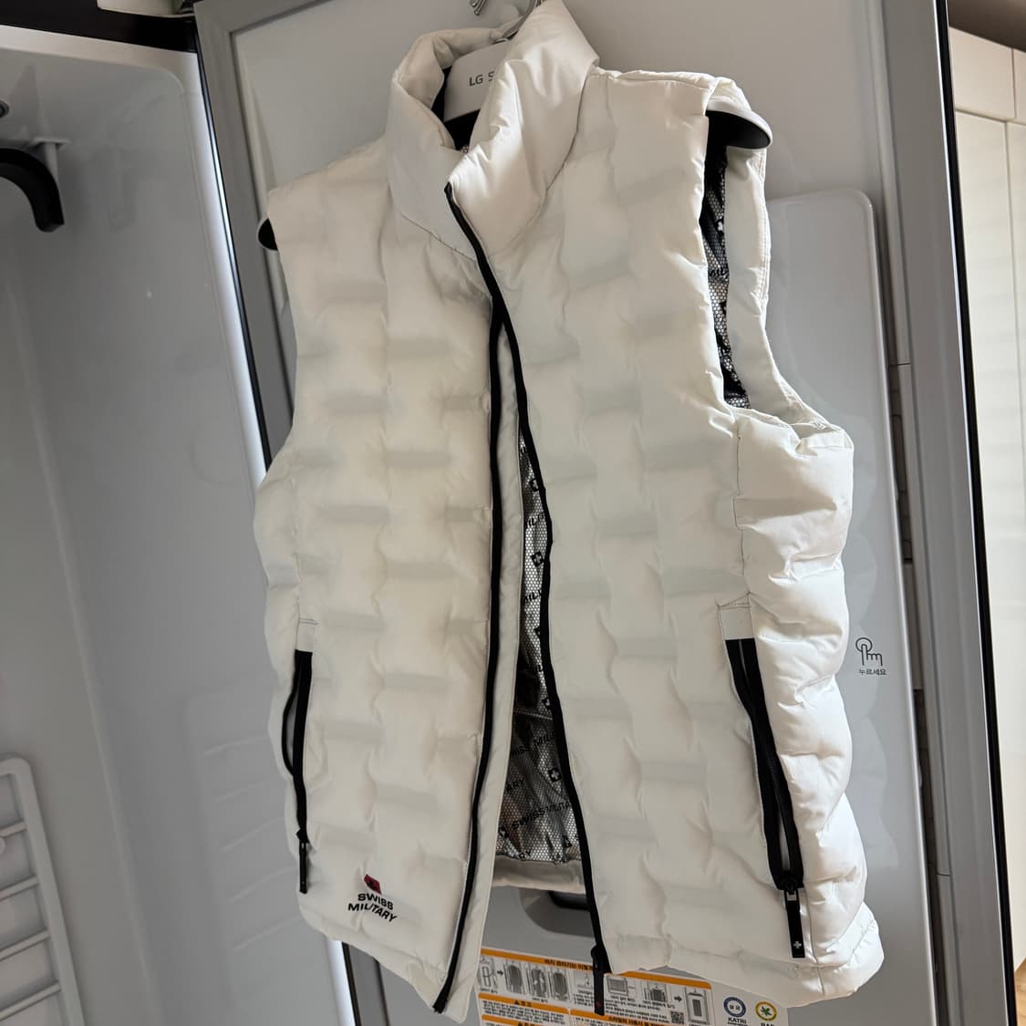 s 스위스밀리터리 발열조끼패딩 화이트 상품이미지1