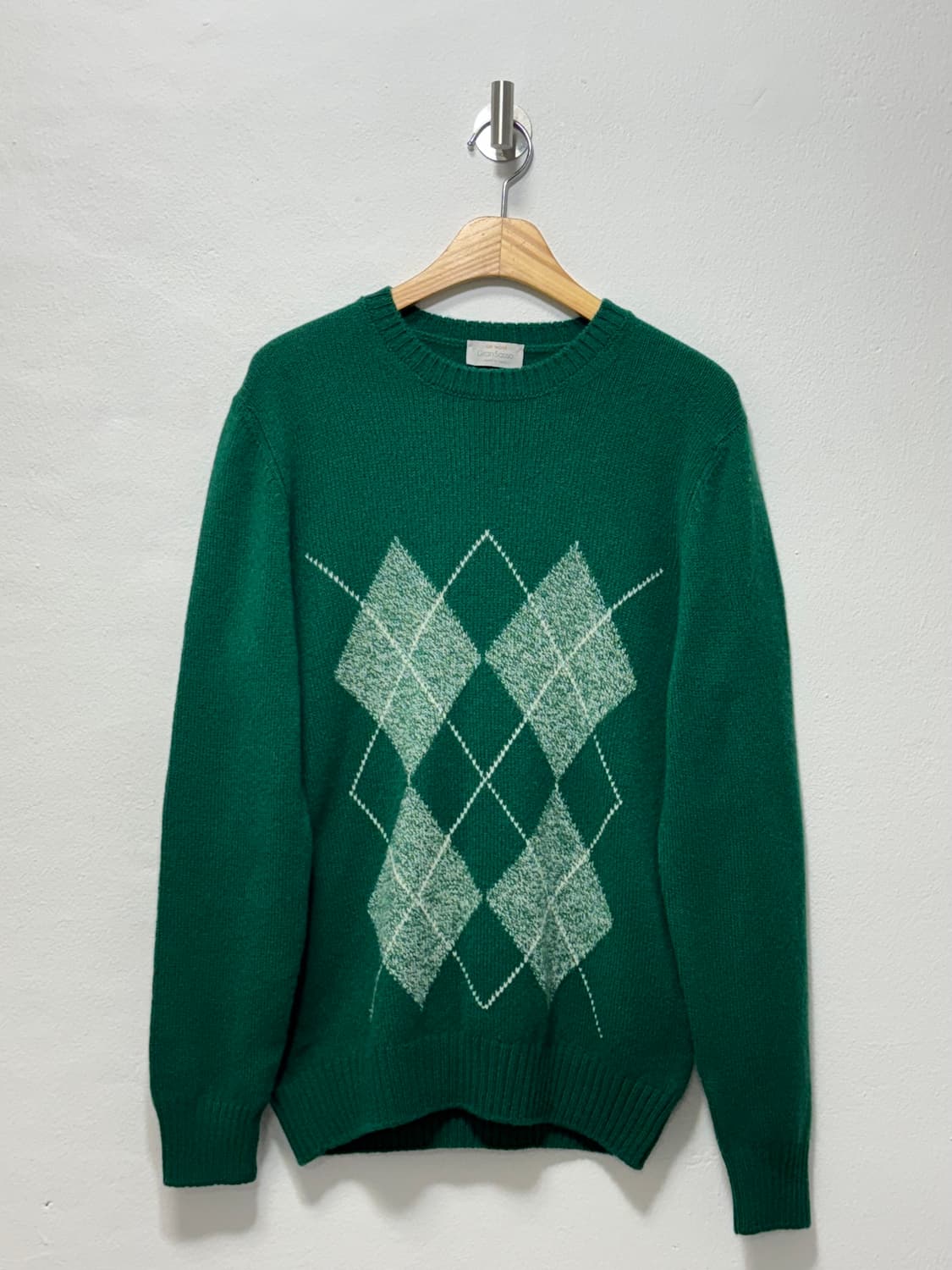 Gran Sasso 아가일 패턴 니트 그린 상품이미지1