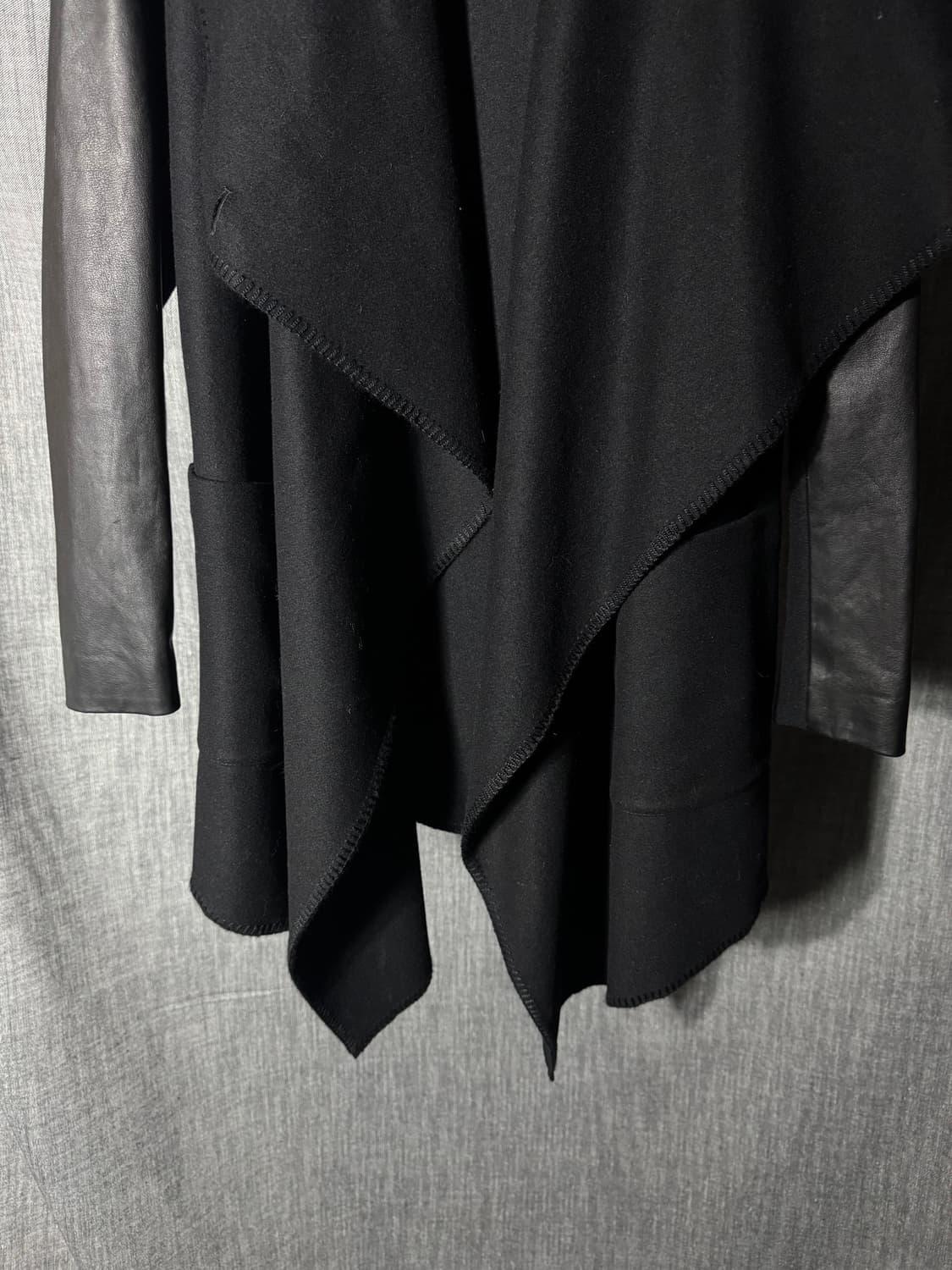 올세인츠 암 레더 비대칭 드레이프 가디건 상품이미지4