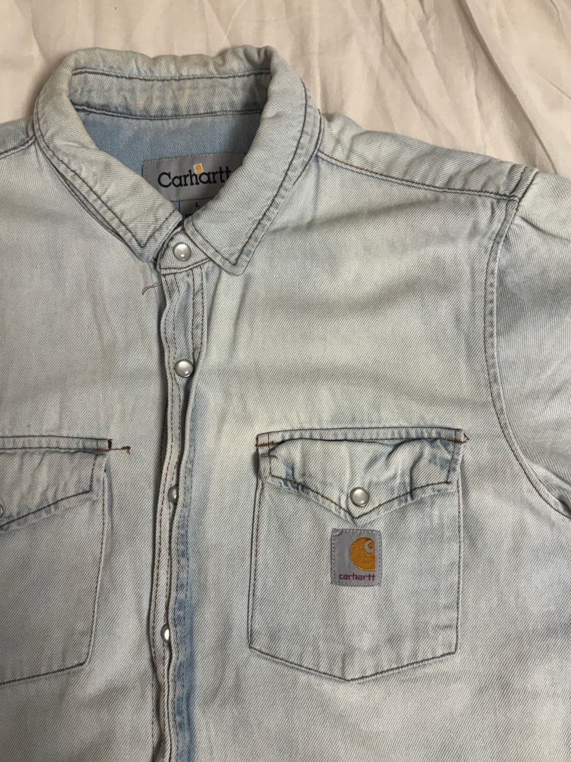 칼하트 반팔 데님 자켓 상품이미지5