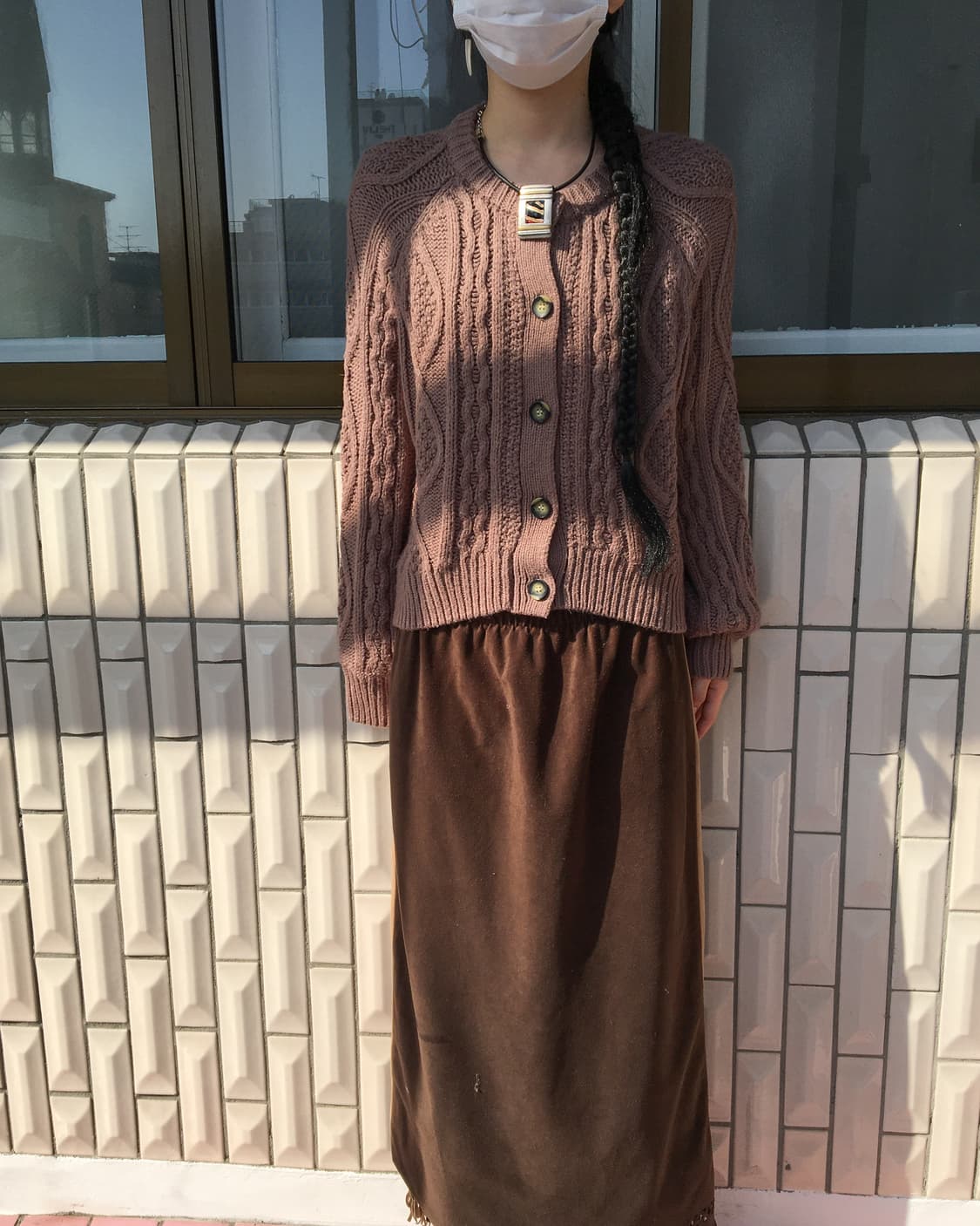 Cable pattern knit cardigan 상품이미지5