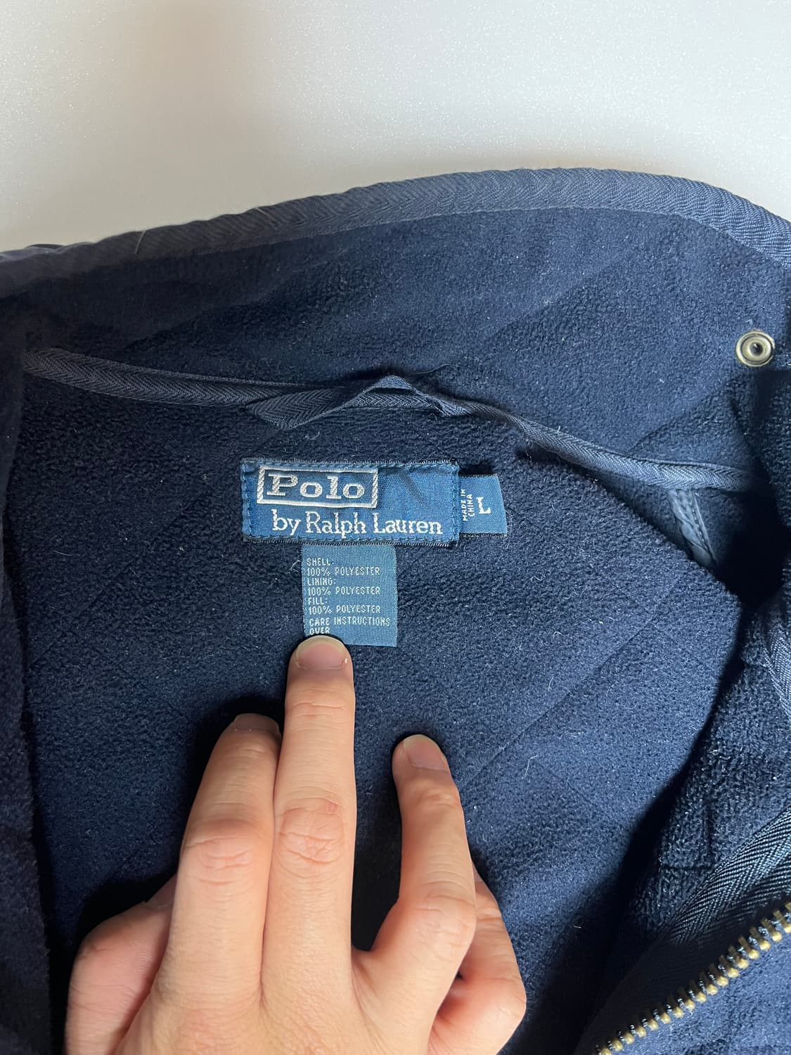 폴로 랄프로렌 네이비 퀼팅 헌팅 자켓 L 상품이미지3