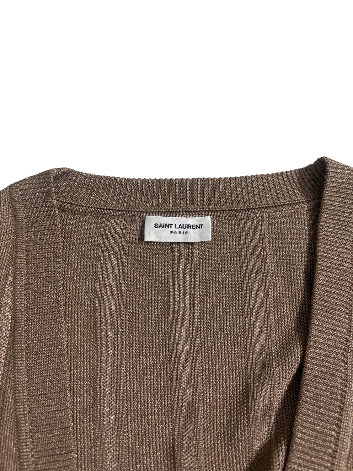 생로랑 브라운 골지 가디건 [XL] 상품이미지3