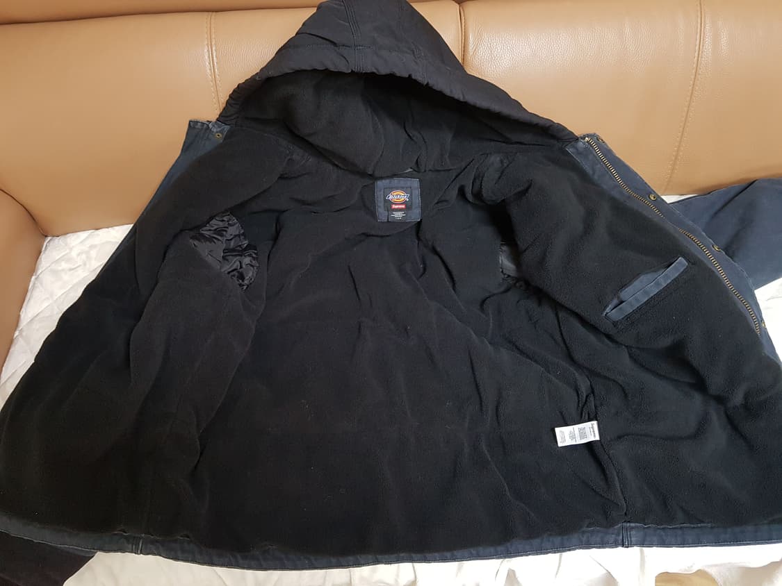 슈프림 X 디키즈 코듀라 후드 워크 자켓 블랙 25FW 상품이미지5