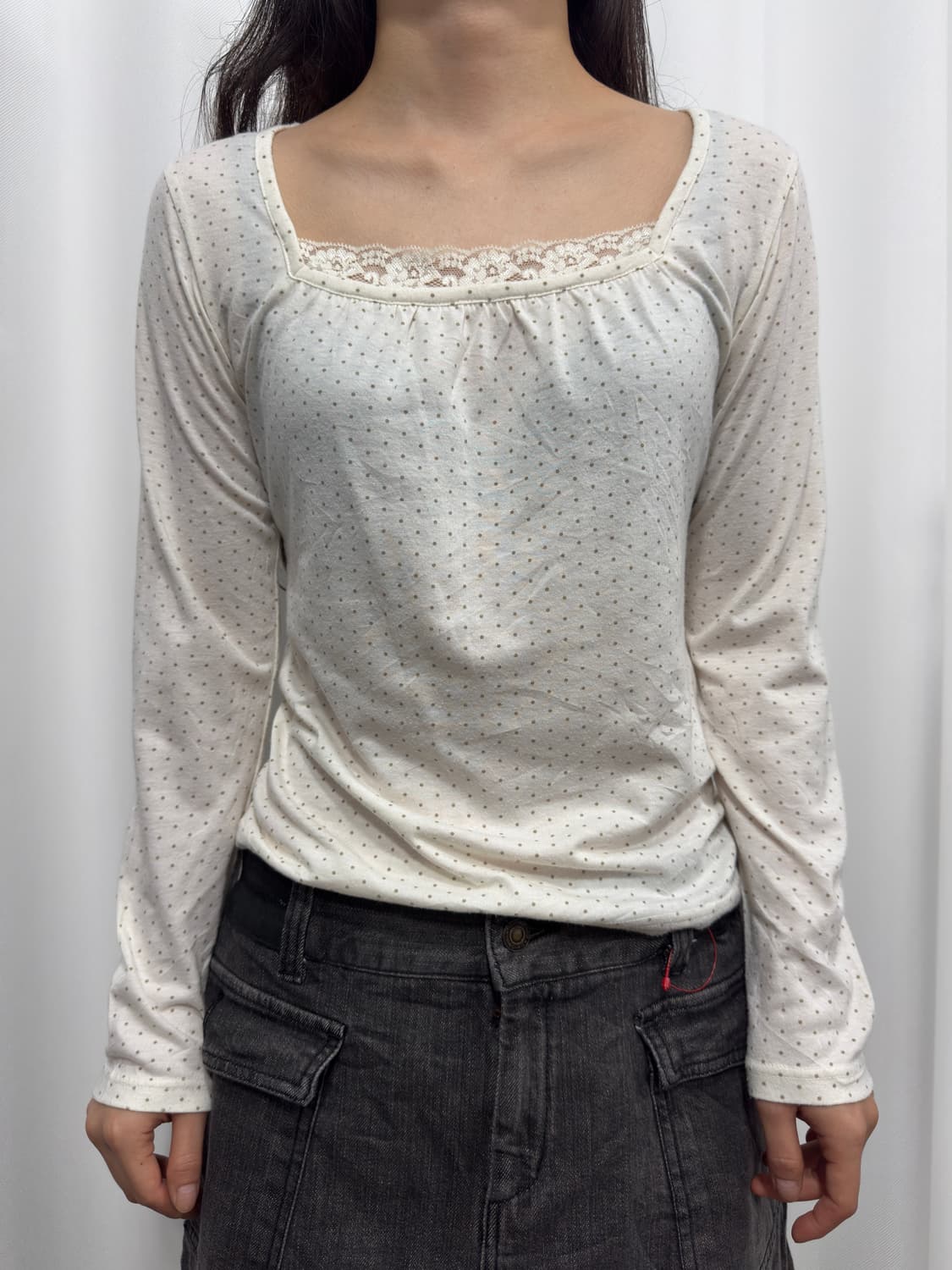 dot lace longsleeve 상품이미지1