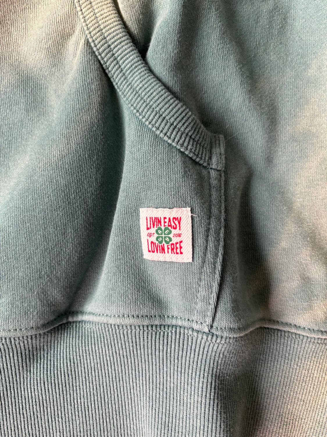 Vintage Hoodie 워시드 그린 L 선페이드 워싱 헤비웨이트 후드 상품이미지5