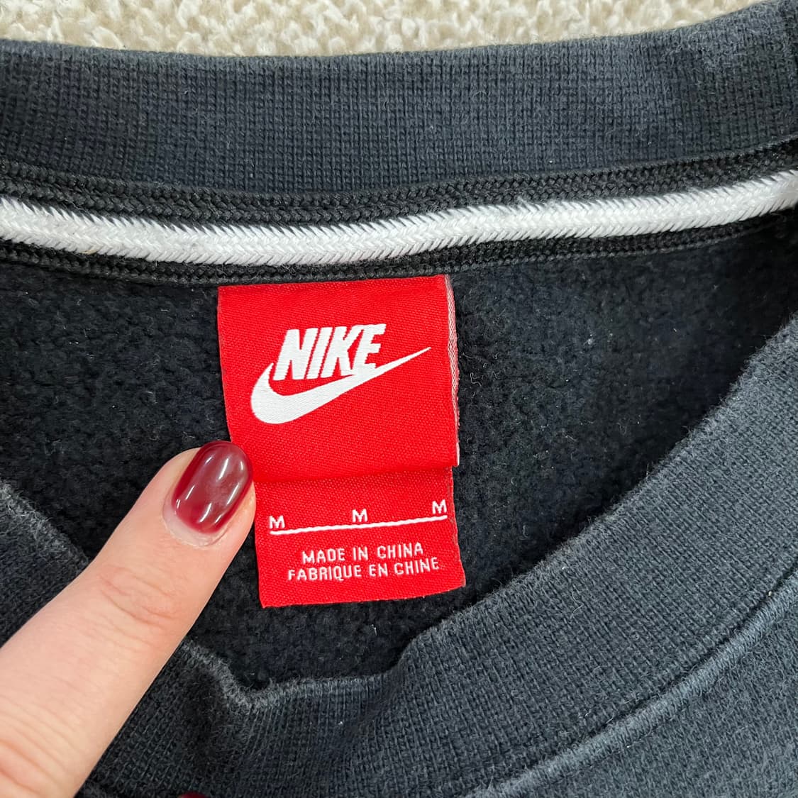 [M] 나이키 스우시 빅로고 블랙 맨투맨 스웻셔츠 0107M1 상품이미지2