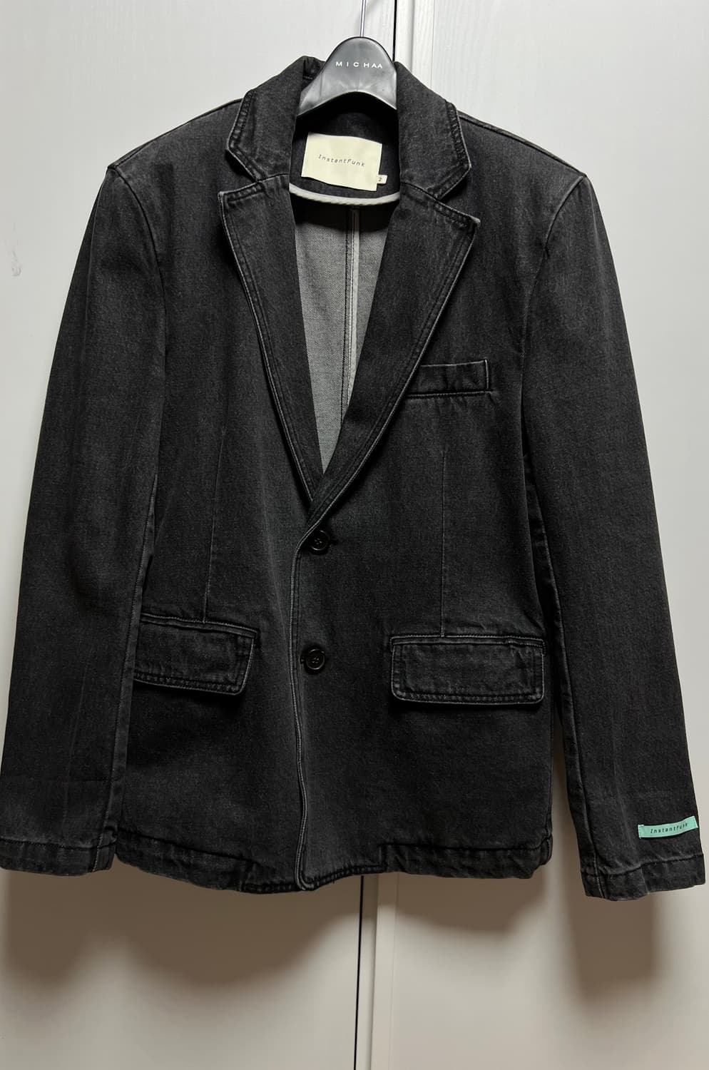 인스턴트펑크 블랙 데님자켓 청자켓 흑청 상품이미지2