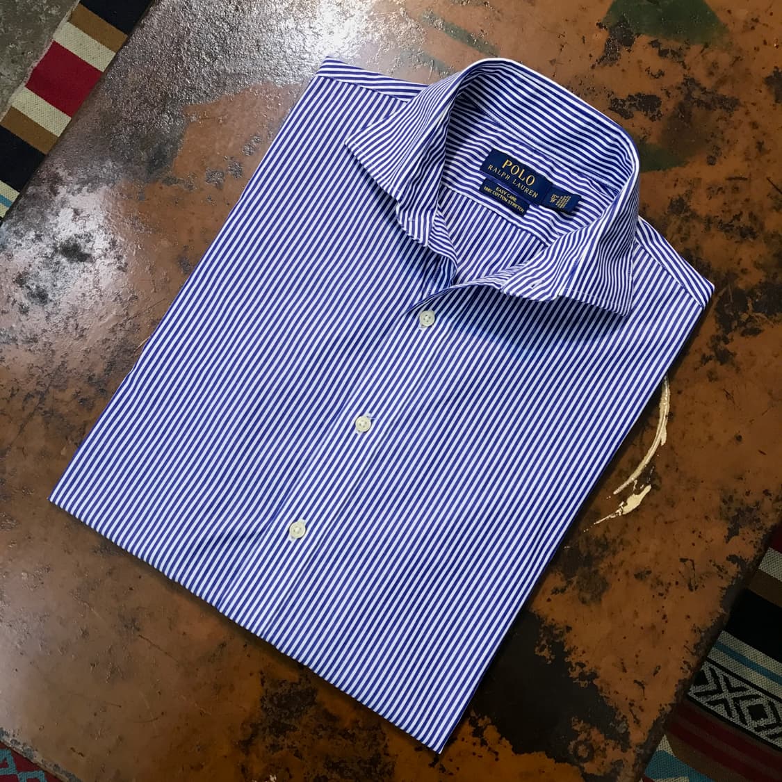 폴로랄프로렌 딥 블루 스트라이프 드레스셔츠 남성 105 사이즈 상품이미지1