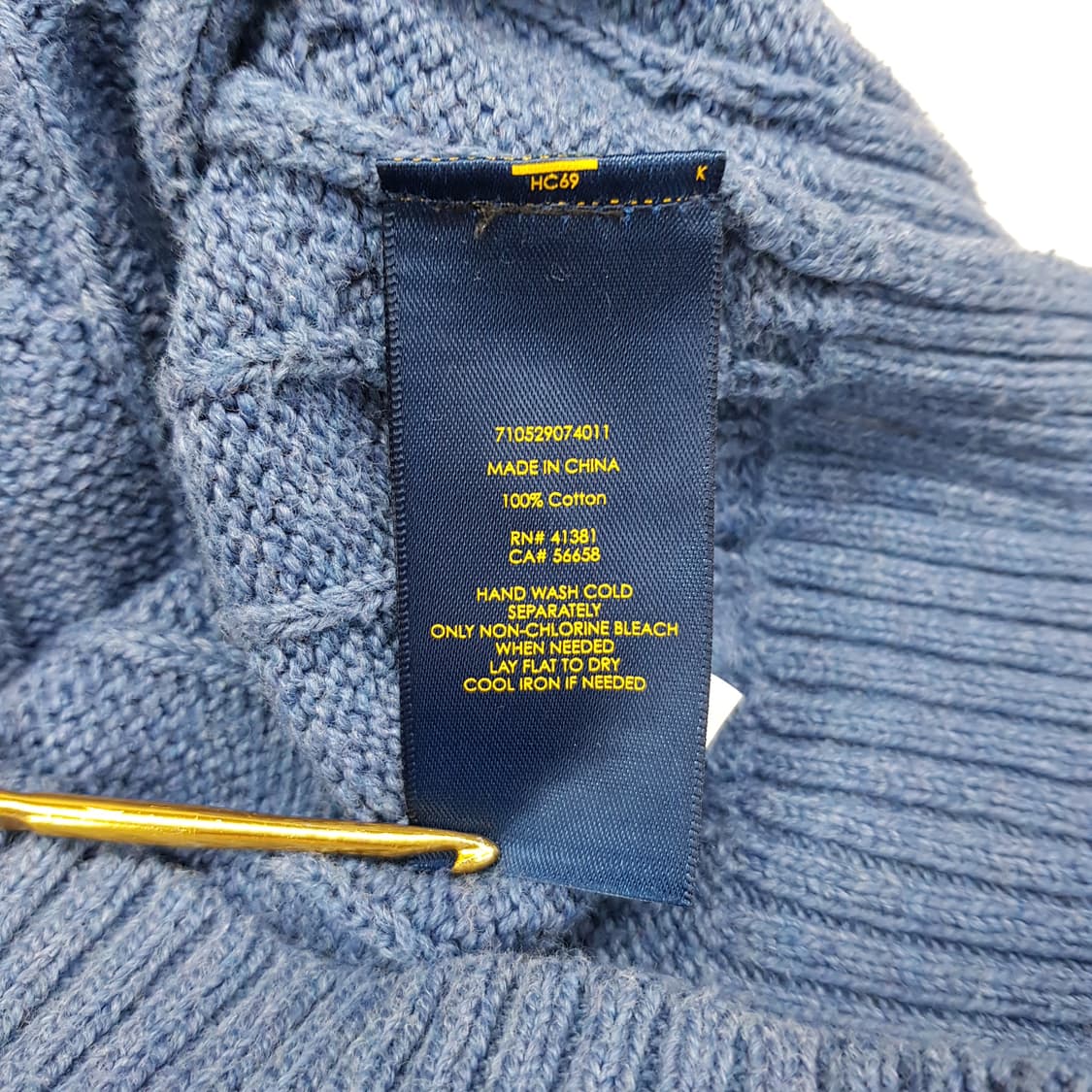 폴로 랄프로렌 케이블 코튼 니트 L사이즈 상품이미지7