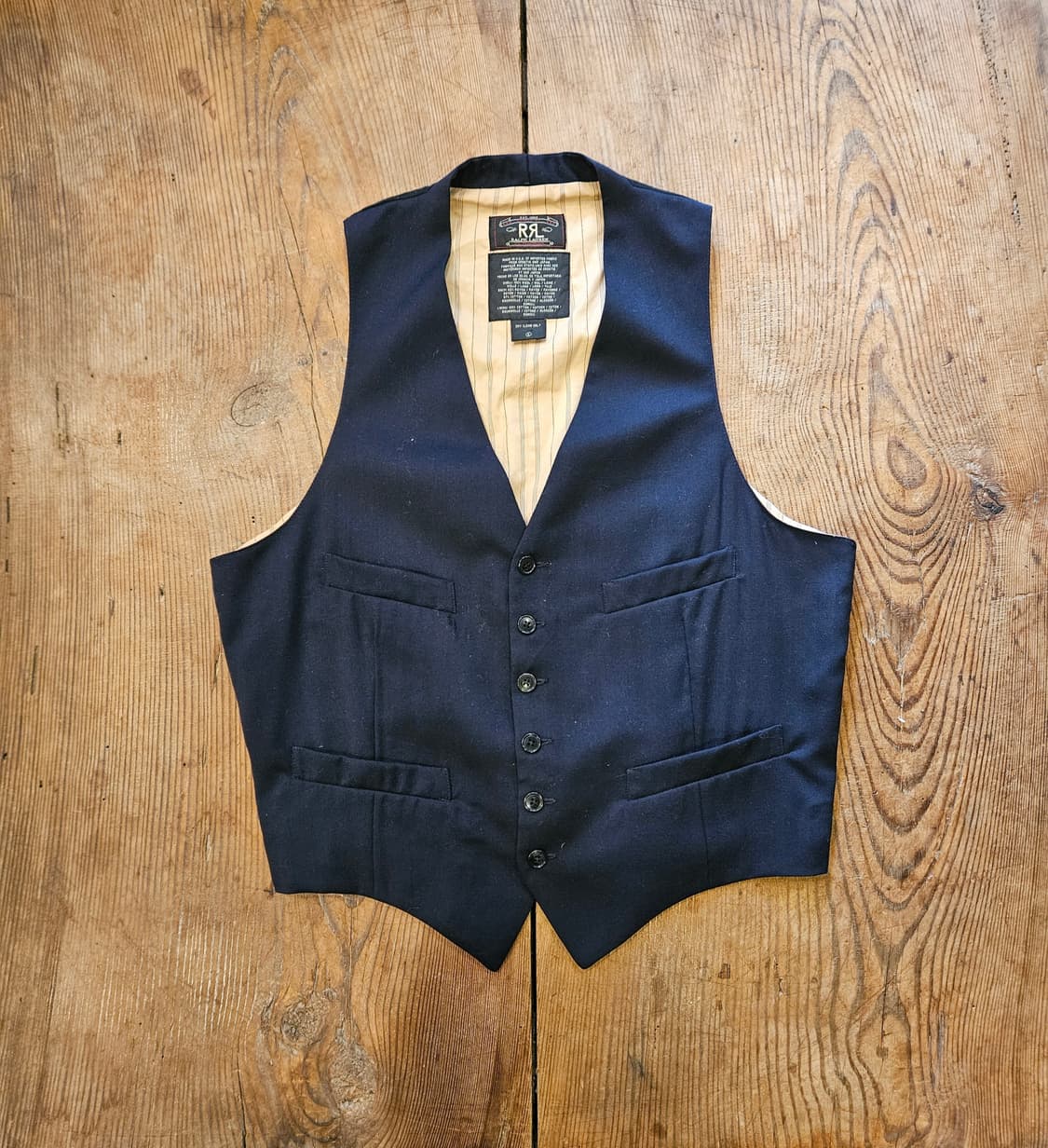 더블알엘 네이비 울 베스트 상품이미지1