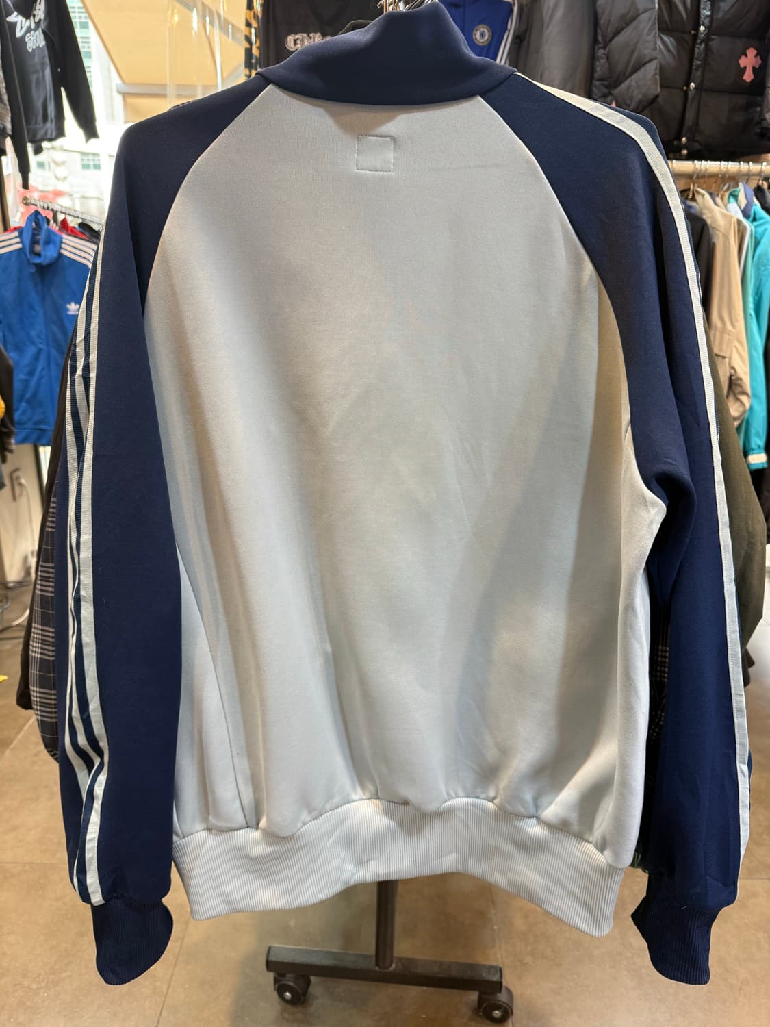 아디다스 파이어버드 트랙탑 져지 L 회색 네이비 상품이미지3