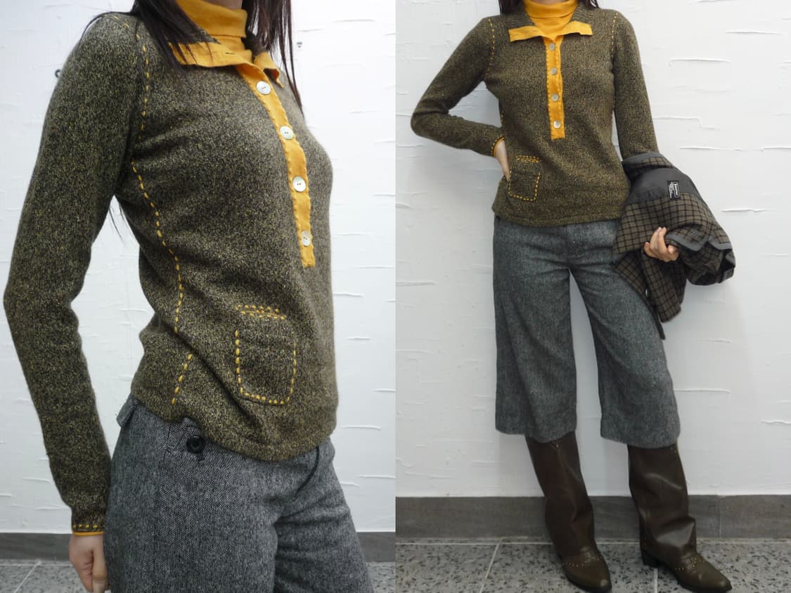 yellow polar knit 상품이미지1