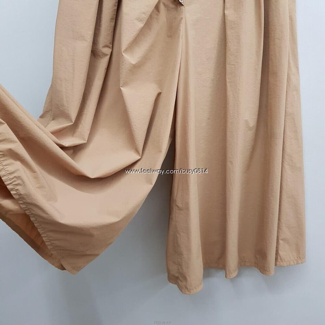 한섬 마인 MINE 2022  베이지 와이드 플리츠 큐롯 팬츠 xs사이즈 상품이미지3