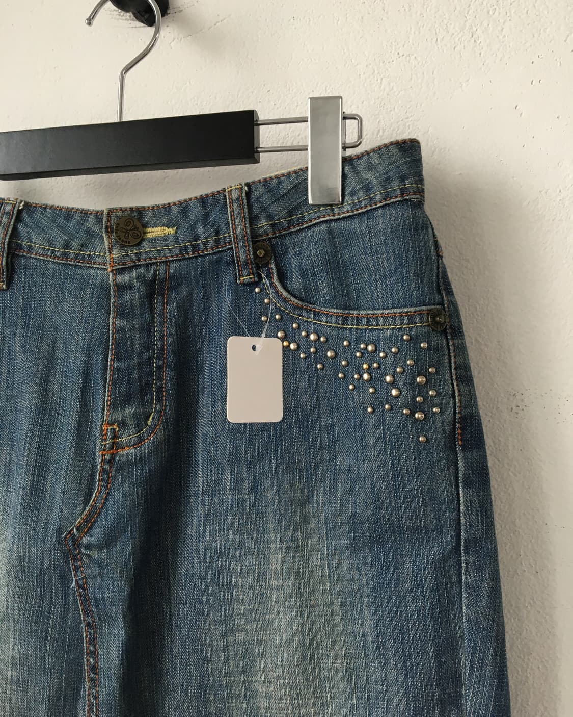 Cubic point denim mini skirt 상품이미지3