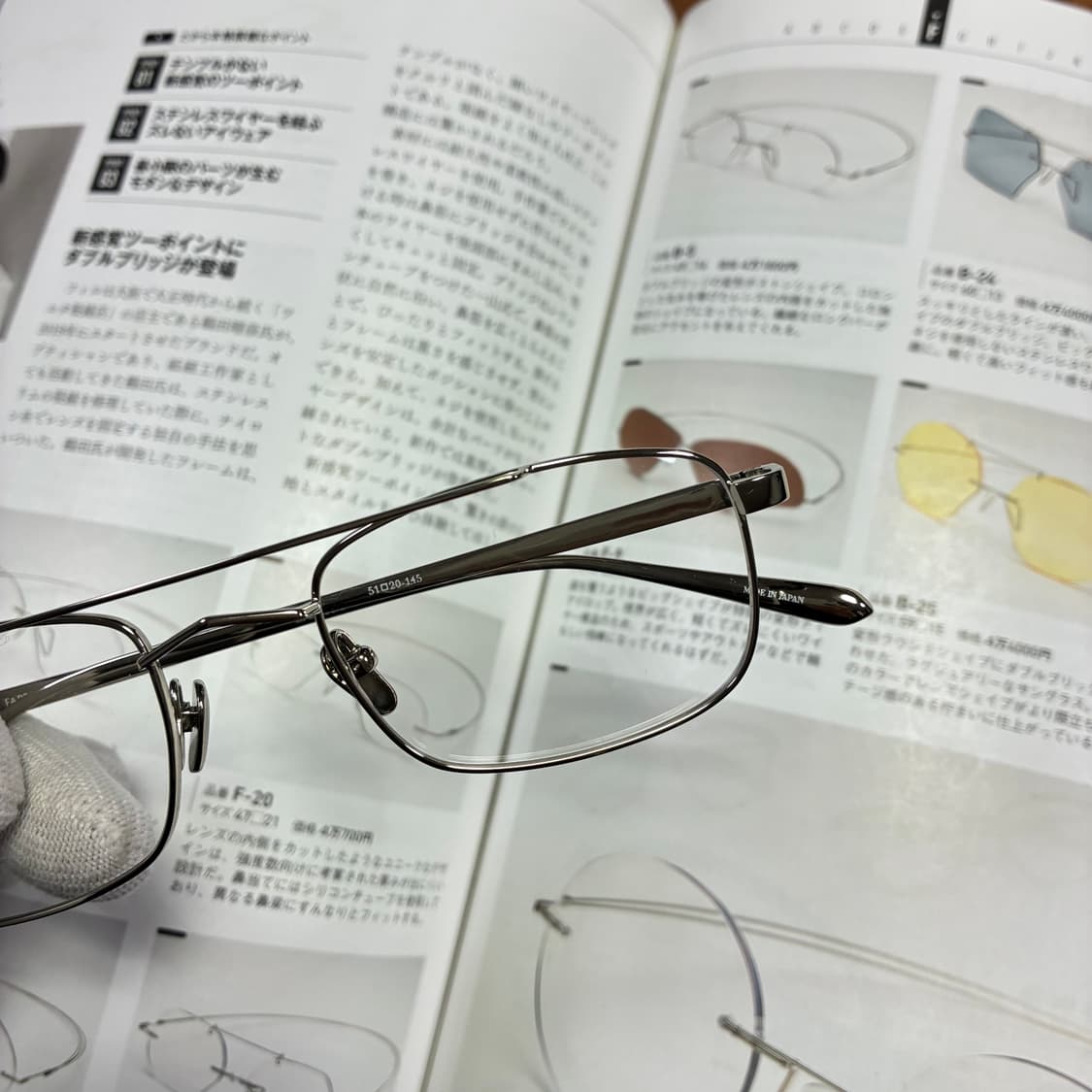 LINDA FARROW 린다패로우 투브릿지 실버 티타늄 일본 제작 안경 상품이미지2