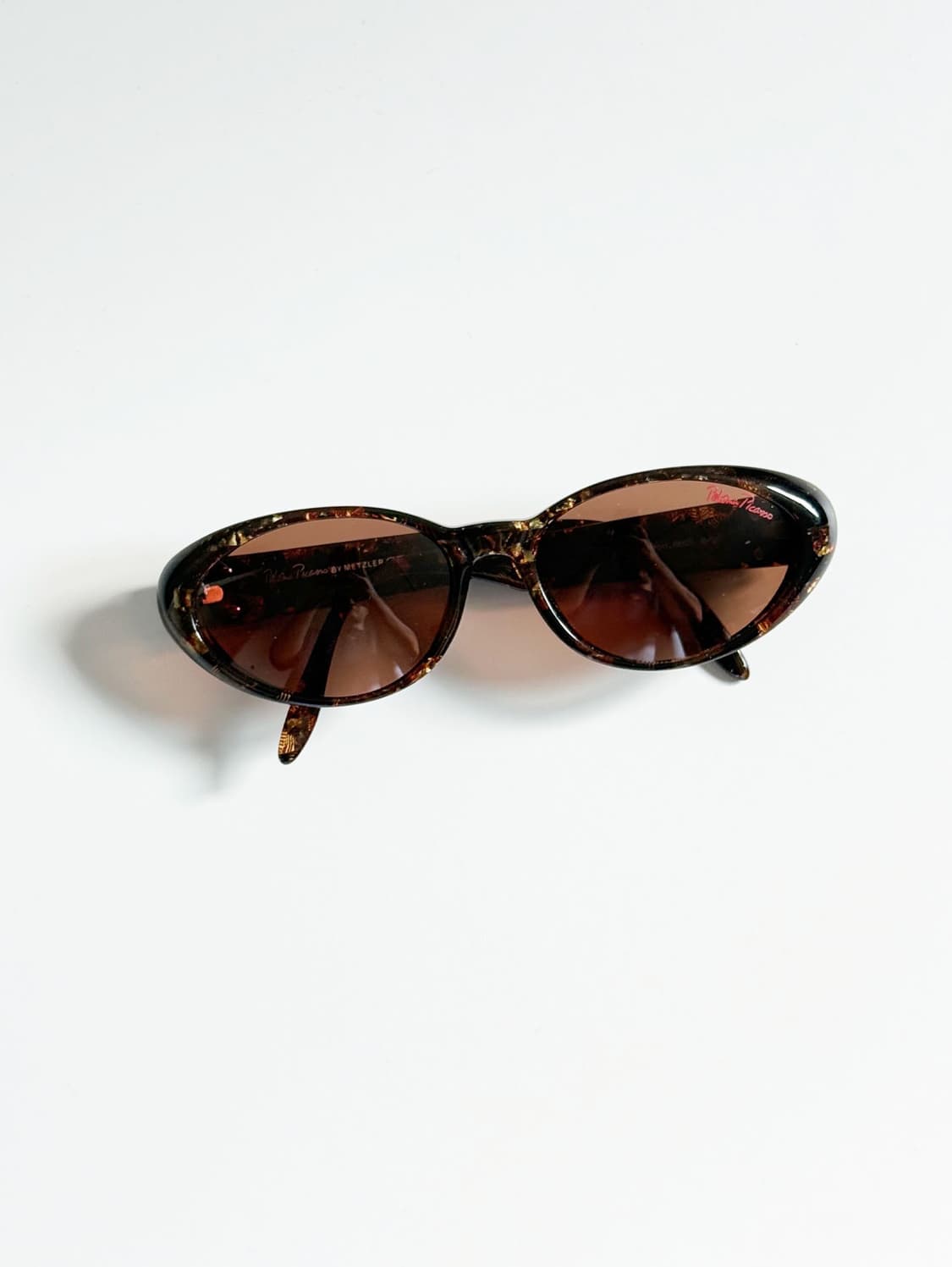 90s Paloma Picasso 패턴 오벌 프레임 빈티지 틴트 선글라스 상품이미지2