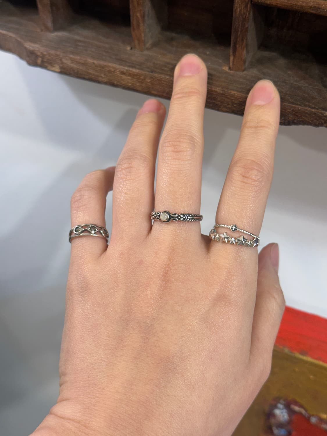 Moonstone antique 925silver ring 상품이미지6