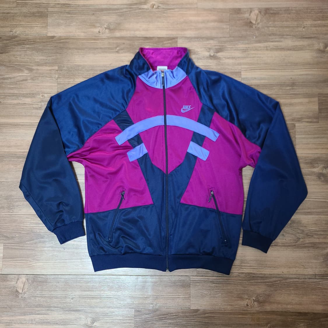90s 나이키 빈티지 올드스쿨 져지 저지 트랙탑 집업 자켓 (100) 상품이미지1