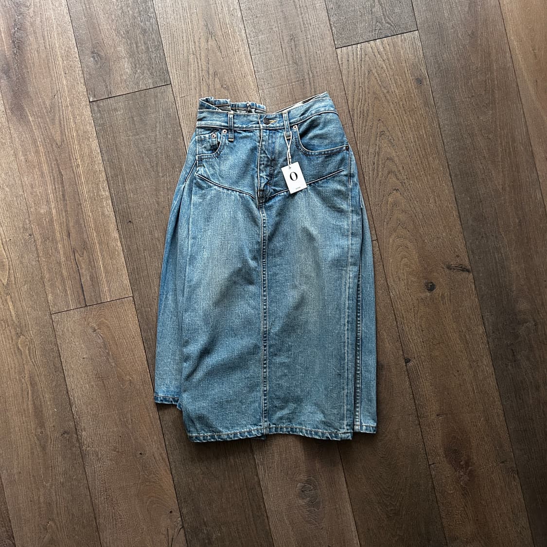 Denim Docking Pleats Skirt 상품이미지2