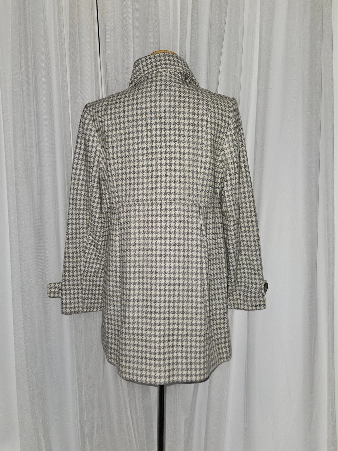 빈티지 밀크라떼 하운드체크 울 코트 원피스 니혼진 공겜여주 히메갸루 모리 상품이미지2