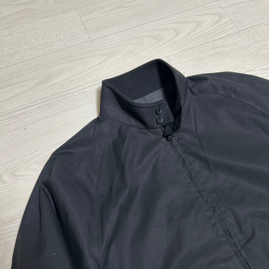 [M] 무신사스탠다드 코튼 해링턴자켓 블랙 상품이미지4