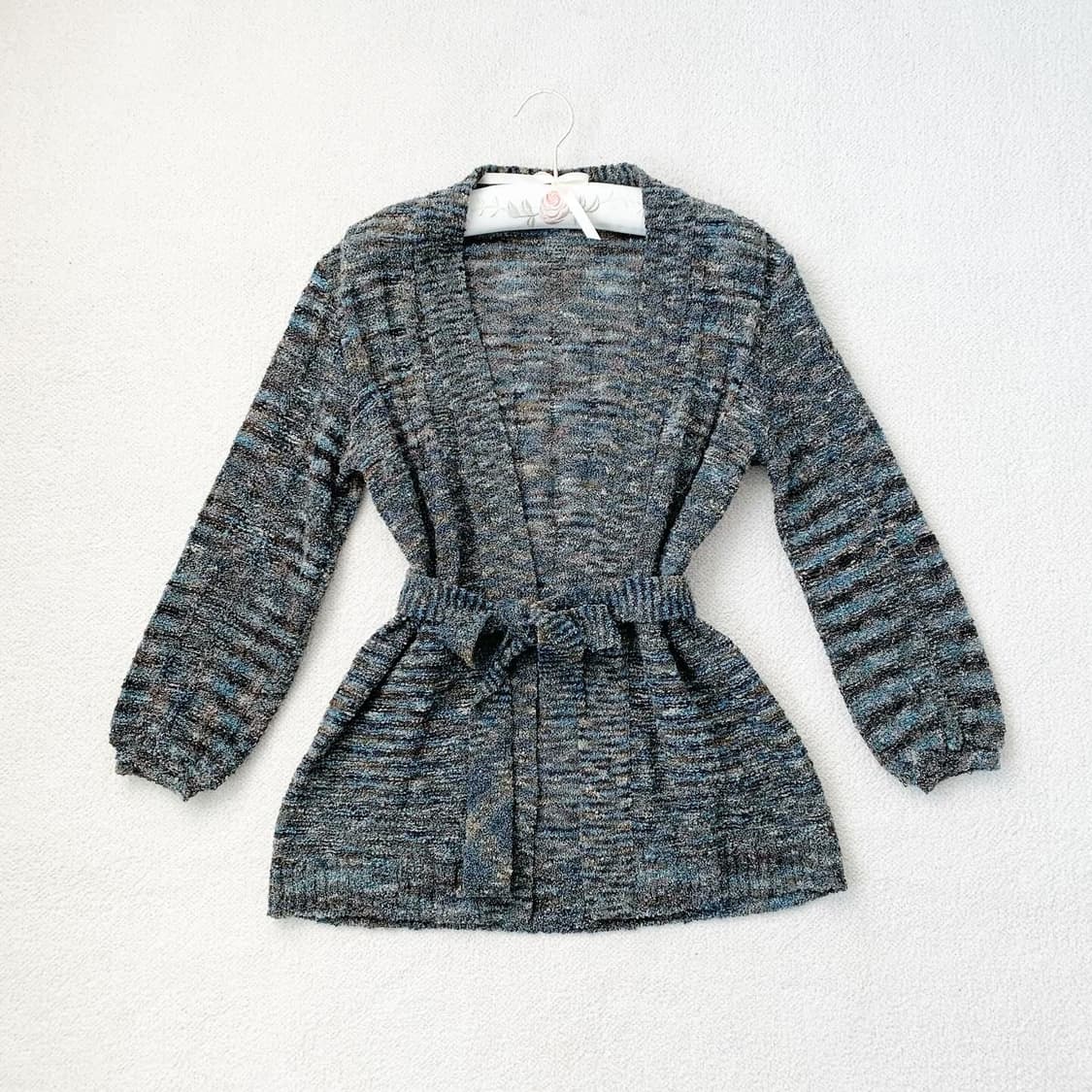 바다 윤슬 모리 로브 울 가디건 상품이미지1