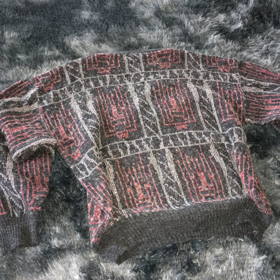 투티/ 0148 Giorgio danieli 빈티지 블랙 레드 니트 상품이미지6