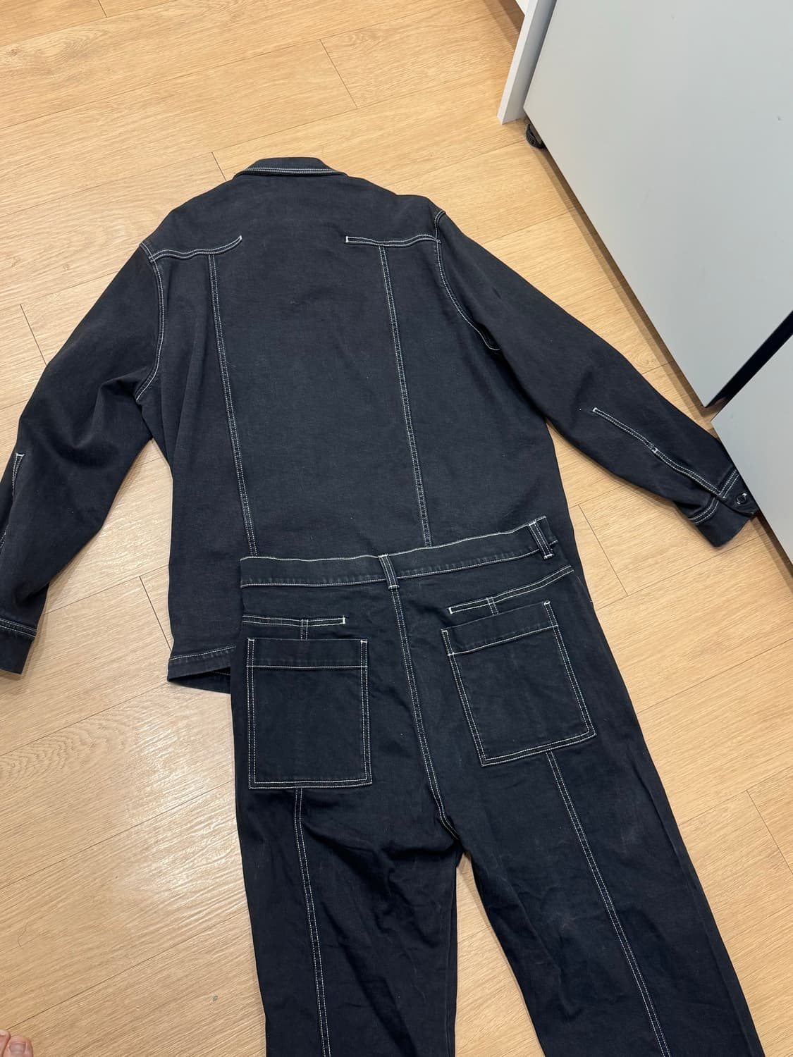 코스 탑스티칭 데님 셋업 (상의L,하의52) 상품이미지7