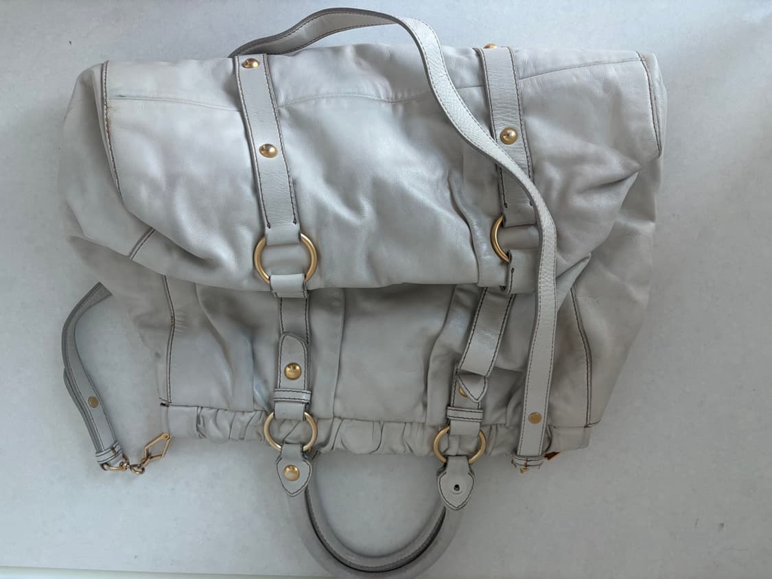 미우미우 정품 아이보리 숄더백 상품이미지3