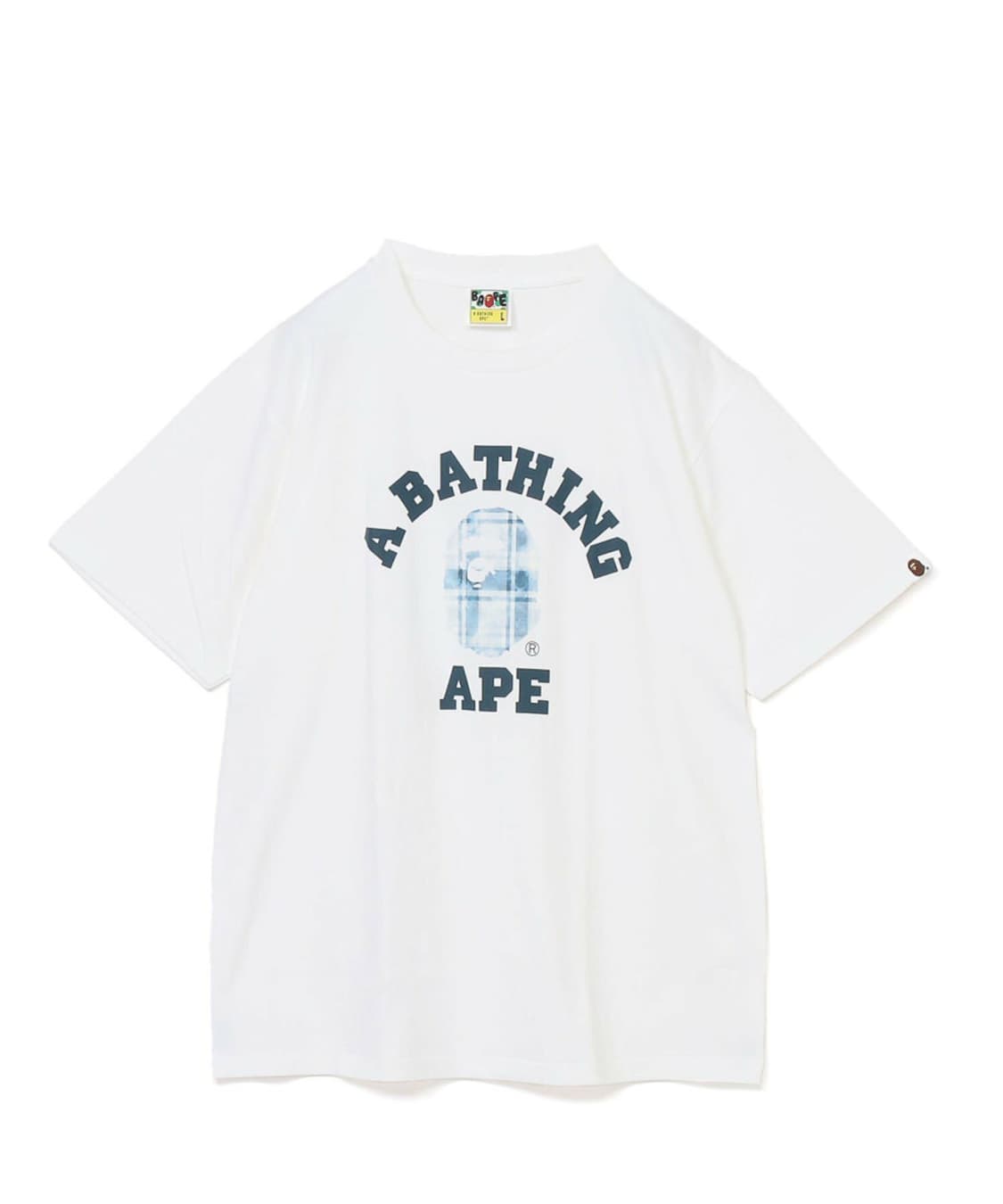 베이프 체크 칼리지 반팔 티셔츠 M 상품이미지7