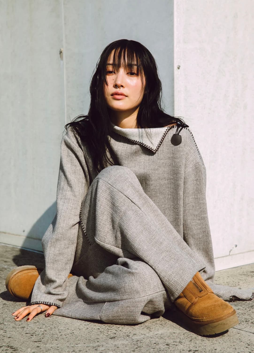 할로미늄 TOGGLE KNIT TOP / BROWN 상품이미지4